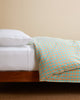 Turquoise & Flax Gingham Duvet Cover