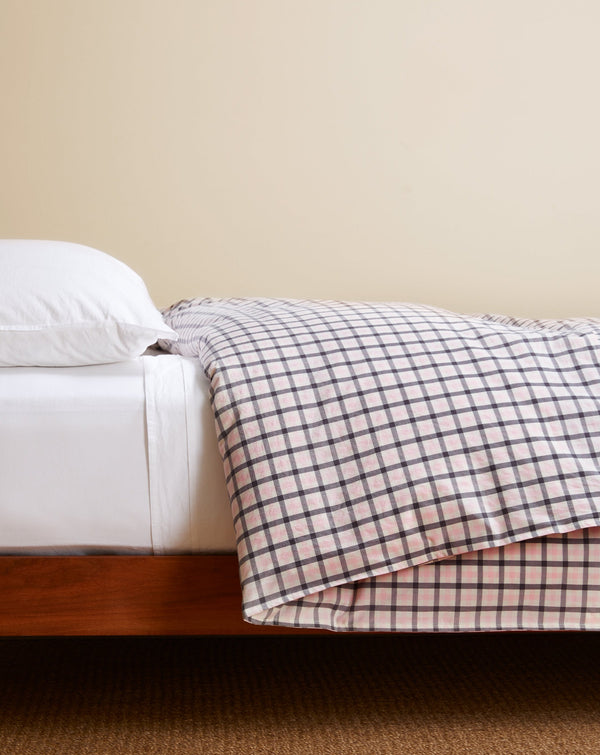 Pink & Charcoal Gingham Duvet Bundle